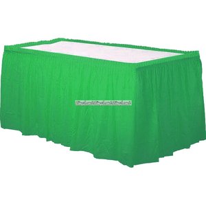 Grön bordskjol i plast - 73cm x 426cm Grön bordskjol i plast - 73cm x 426cm