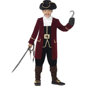 Deluxe Pirat kapten barn maskeraddräkt Deluxe Pirat kapten barn maskeraddräkt