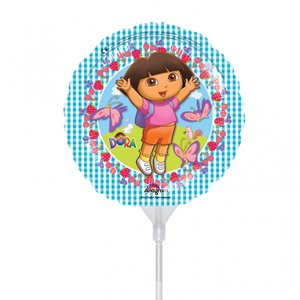 Dora Utforskaren folieballong på pinne - 23 cm
