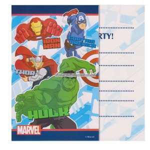 Avengers Assemble inbjudningskort - inbjudningskort - 6 st