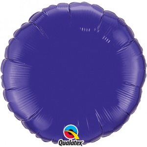 Lila rund folieballong - 46 cm