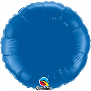 Mörkblå rund folieballong - 46 cm