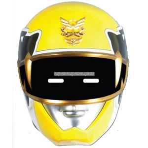 Mega Force Power Ranger ansiktsmask - gul
